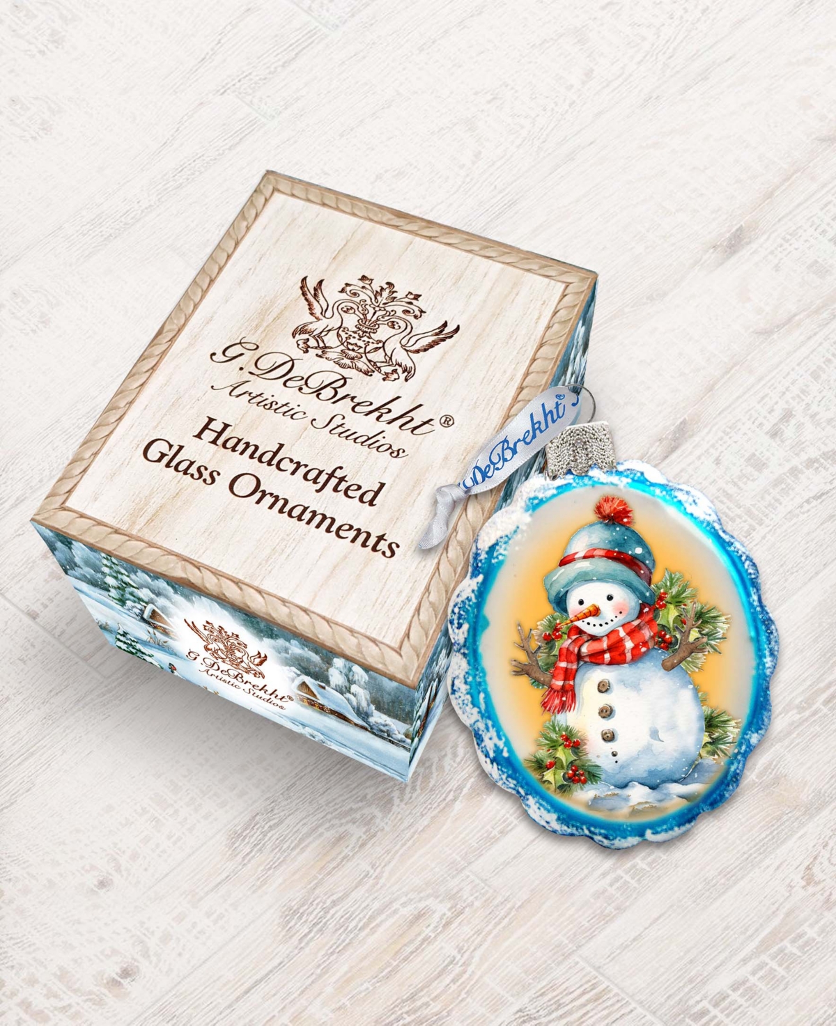 Shop Designocracy Snowman's Gift Keepsake Mercury Christmas Glass Ornaments G. Debrekht In Multi Color