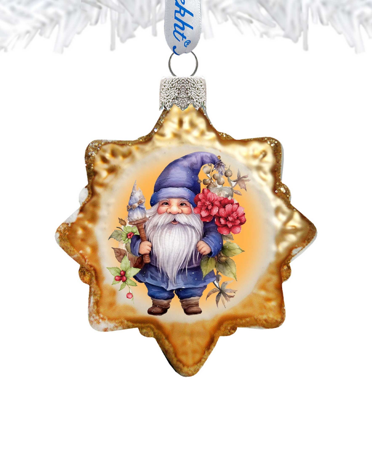 Designocracy Christmas Gnome Keepsake Holiday Mercury Glass Ornaments G. Debrekht In Multi Color