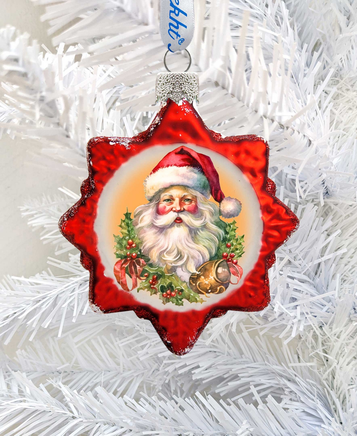 Designocracy Welcome Santa Keepsake Mercury Christmas Glass Ornaments G. Debrekht In Multi Color