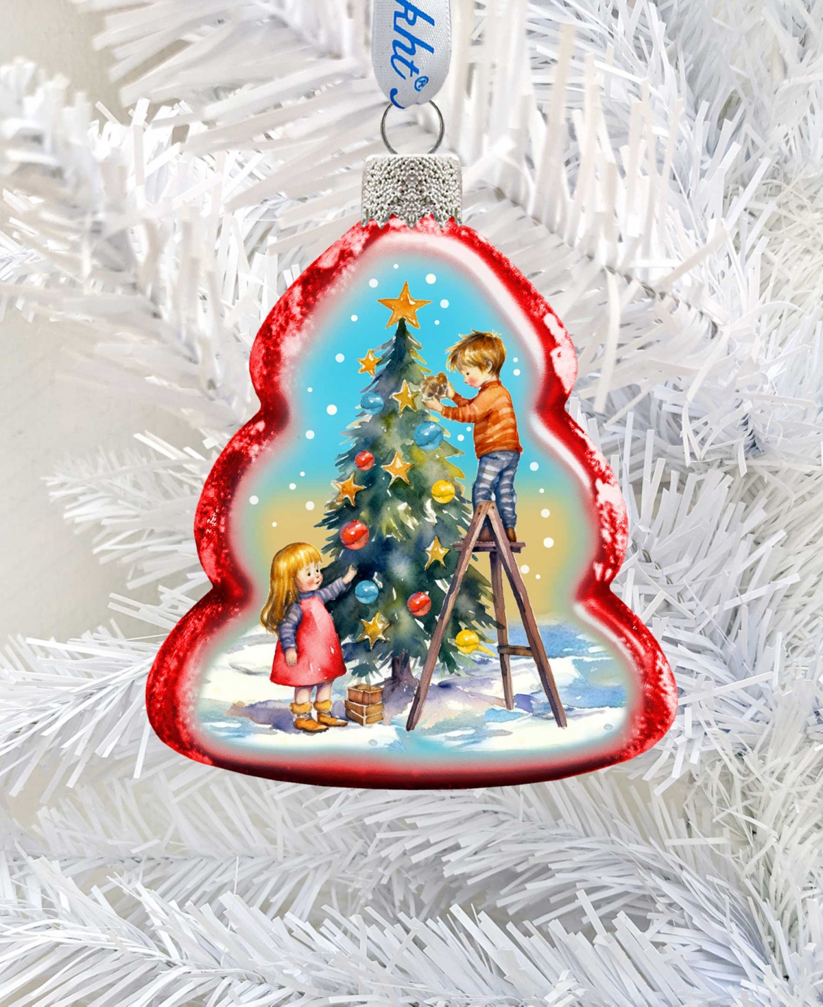 Designocracy Christmas Joy Keepsake Mercury Christmas Glass Ornaments G. Debrekht In Multi Color