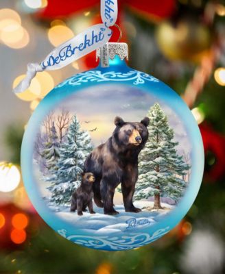 A Love for All Seasons - Bears Ball Glass Christmas Ornaments G. DeBrekht