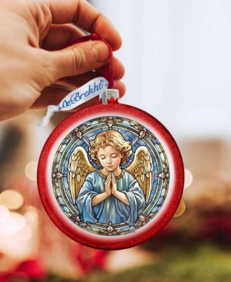 Little Angel Ball Christmas Mercury Glass Ornaments G. DeBrekht