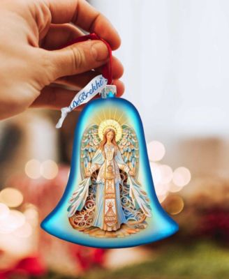 Light-Bearing Angel Bell Christmas Mercury Glass Ornaments G. DeBrekht