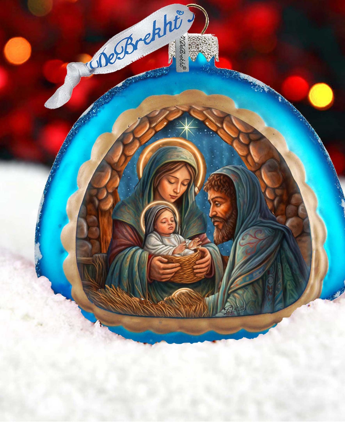 Shop Designocracy Holy Family Rainbow Holiday Mercury Glass Ornaments G. Debrekht In Multi Color