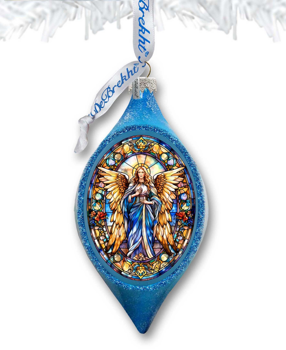 Designocracy Angel Of The Sea Drop Christmas Mercury Glass Ornaments G. Debrekht In Multi Color
