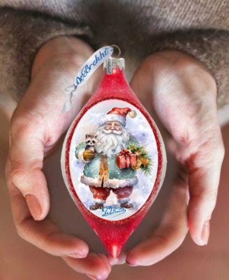 Santa Claus Presents Drop Mercury Christmas Glass Ornaments G. DeBrekht