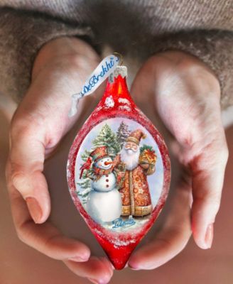 Winter Friends Drop Mercury Christmas Glass Ornaments G. DeBrekht