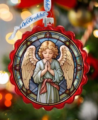 Little Angel Wreath Holiday Mercury Glass Ornaments G. DeBrekht