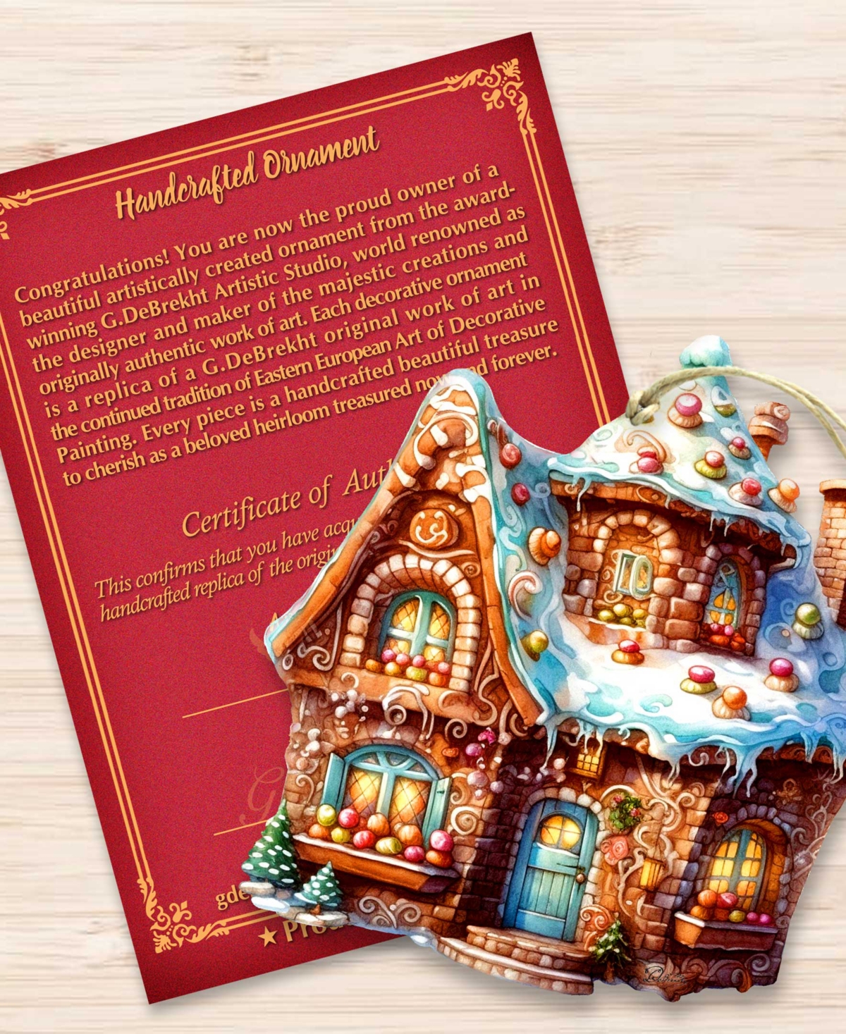 Shop Designocracy Gingerbread House Christmas Wooden Ornaments Holiday Decor G. Debrekht In Multi Color