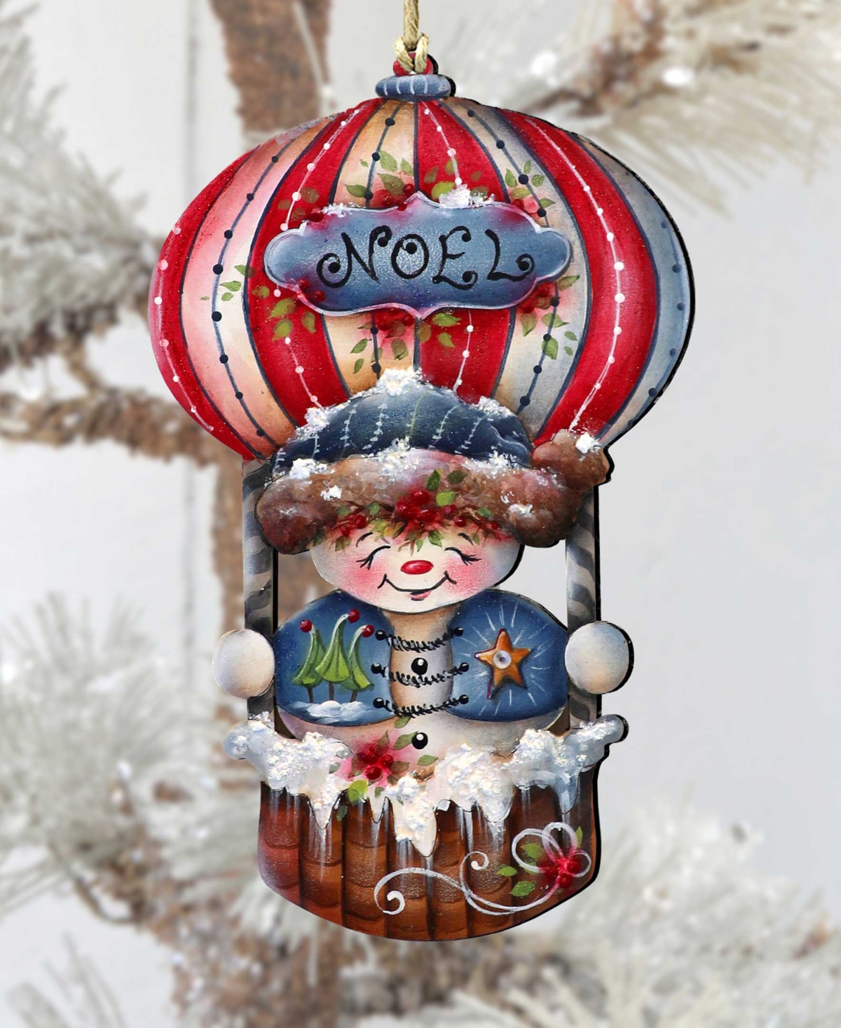 Designocracy Frosty Journey Christmas Wooden Ornaments Holiday Decor J. Mills-price In Multi Color