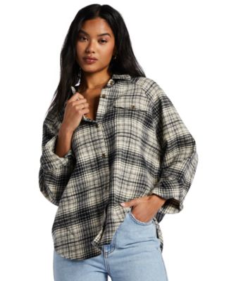 Billabong - Juniors' Best Time Cotton Plaid Flannel Shirt