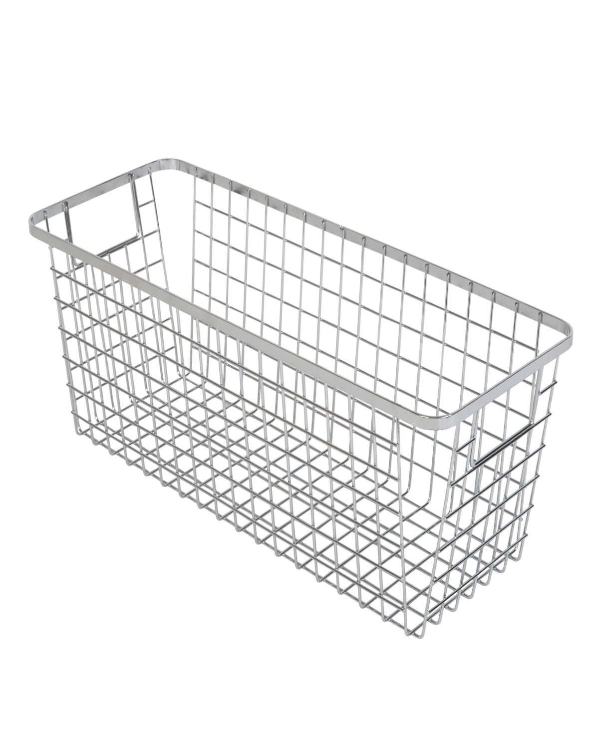 Shop Smart Design Nestable 6" X 16" X 6" Basket Organizer With Handles, Set Of 4 In Chrome