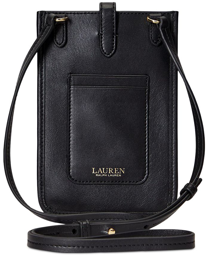 Lauren Ralph Lauren Leather Crossbody Tech Case - Macy's