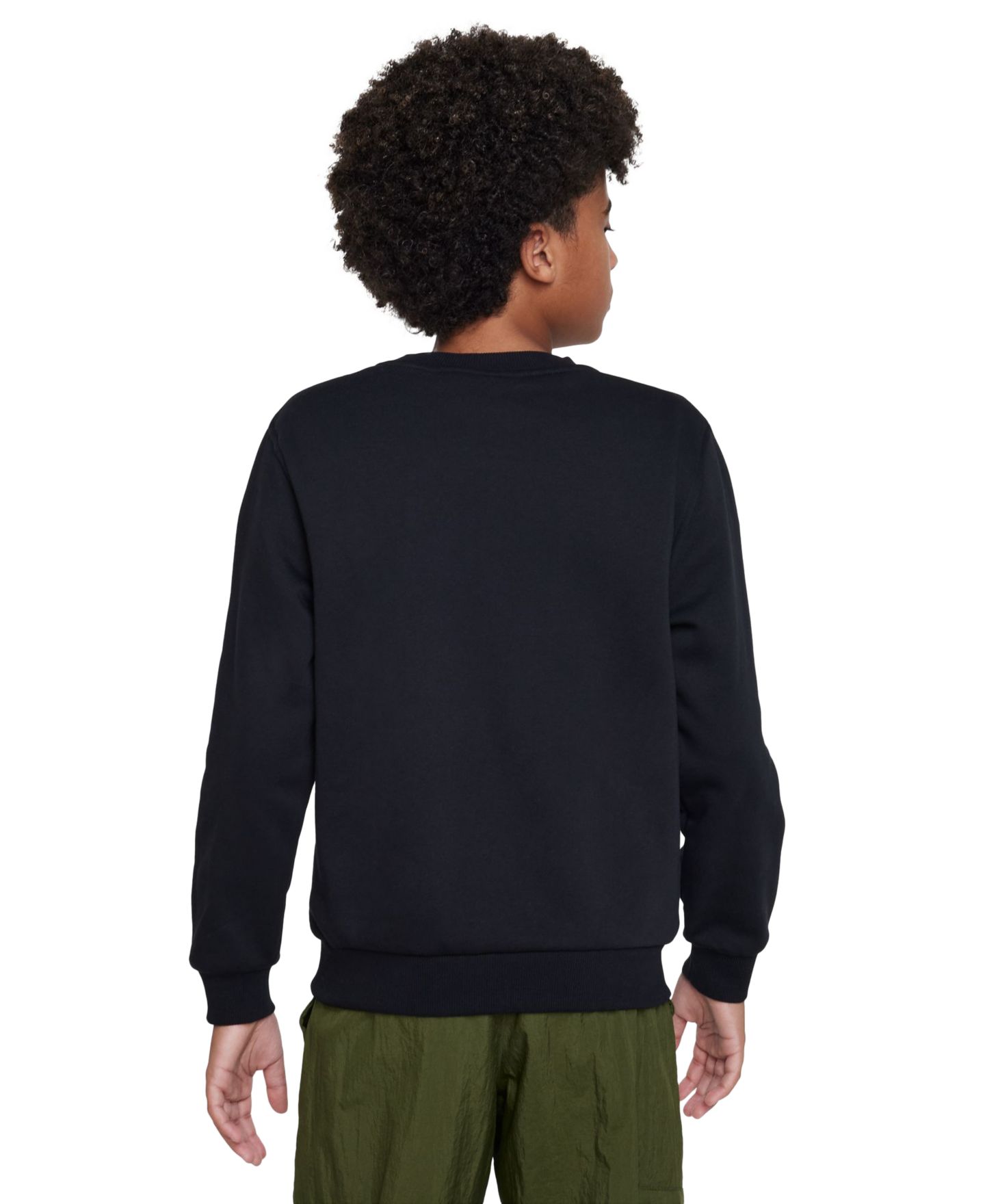 Детская толстовка Nike Sportswear Club Fleece Classic-Fit, цвет: Чёрный / Белый — фото 2