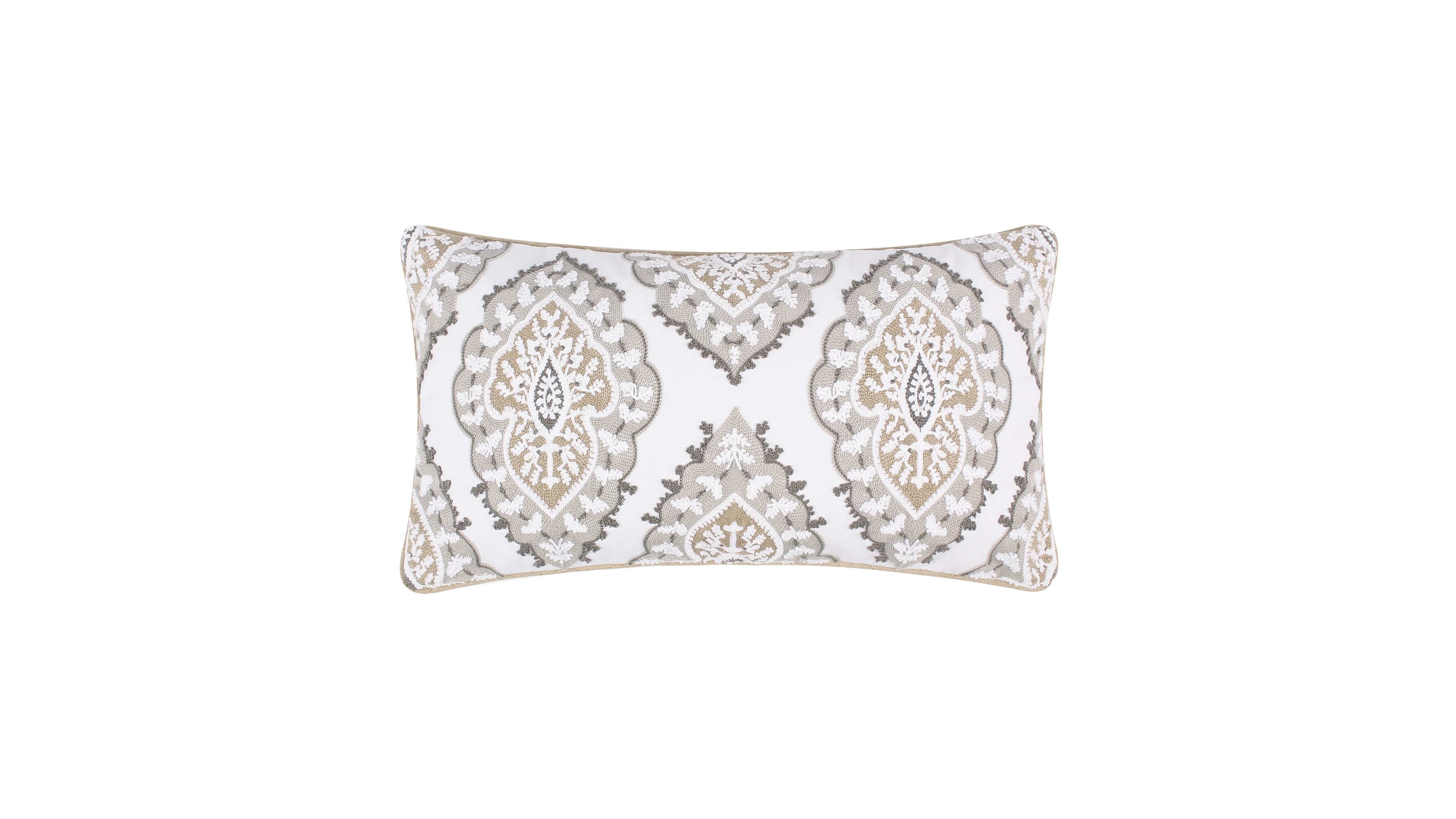 Levtex Pisa Embroidered Decorative Pillow, 12" x 24"