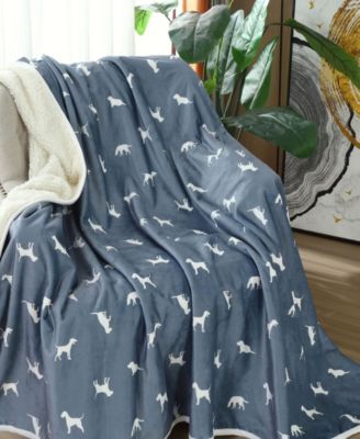 Advanced Water Resistant Pets Print Comfort Throw, 50" x 80"