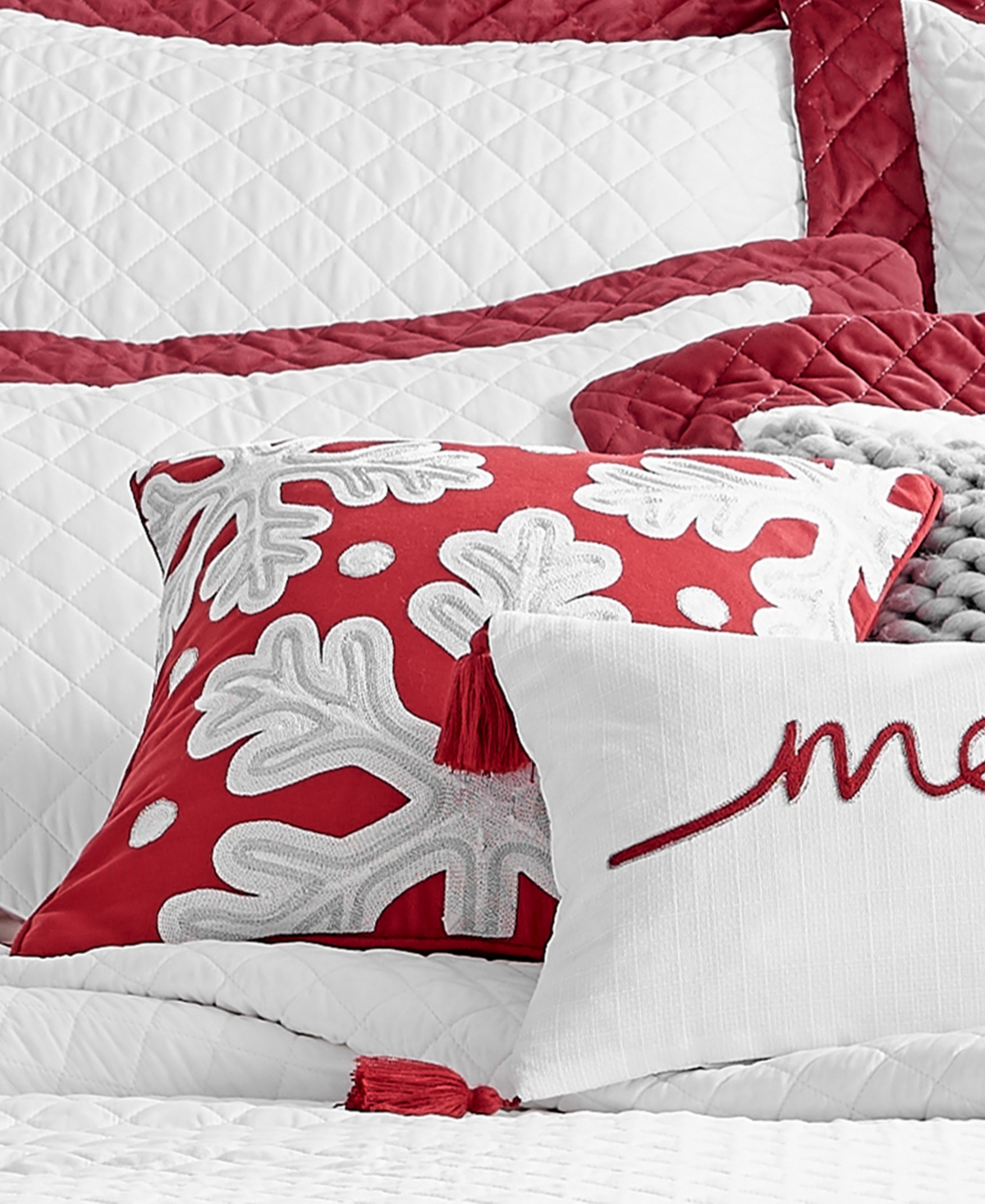 Levtex All Is Bright Snowflake Pillow, x