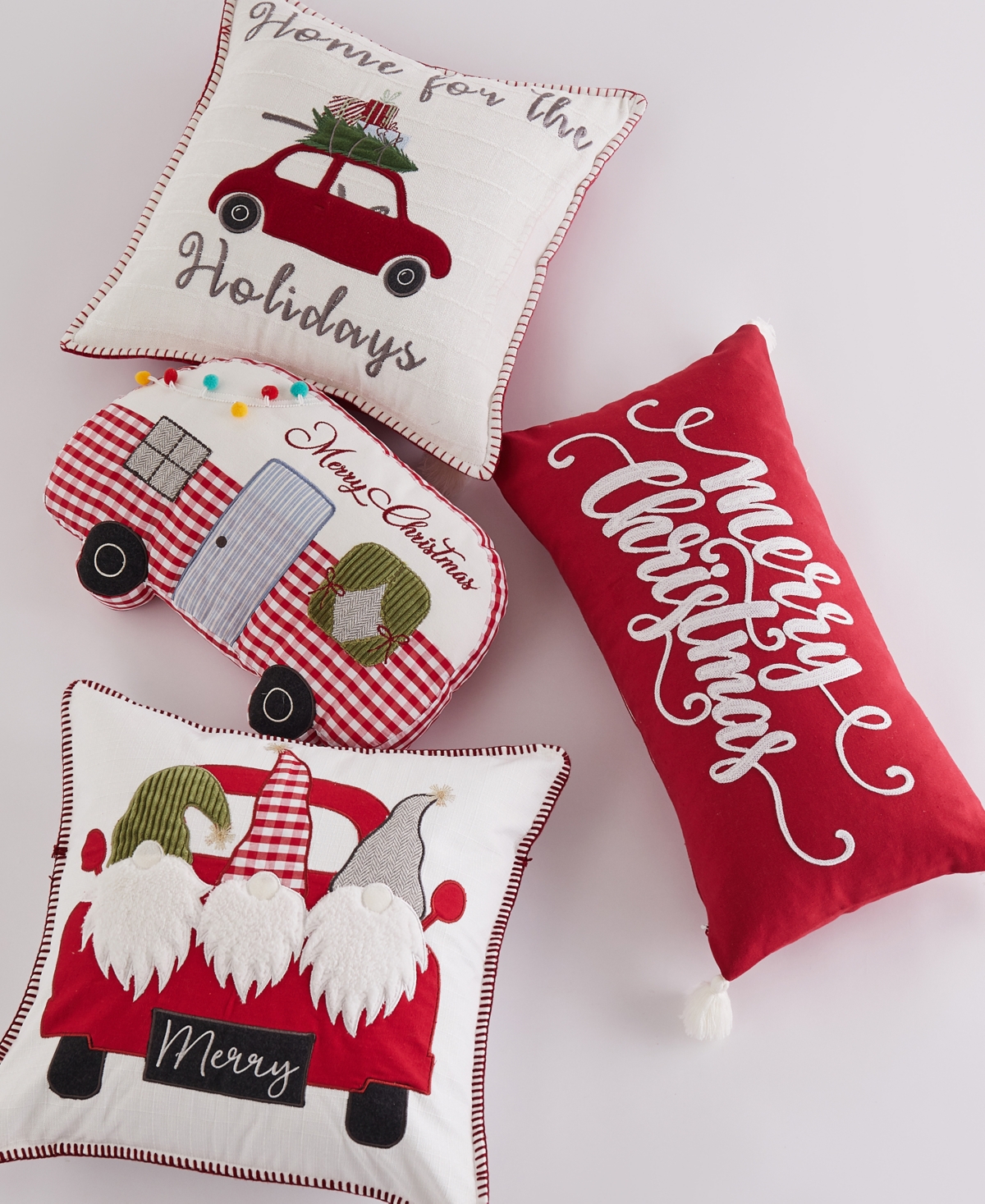 Levtex Christmas Road Trip Gingham Pillow, 11