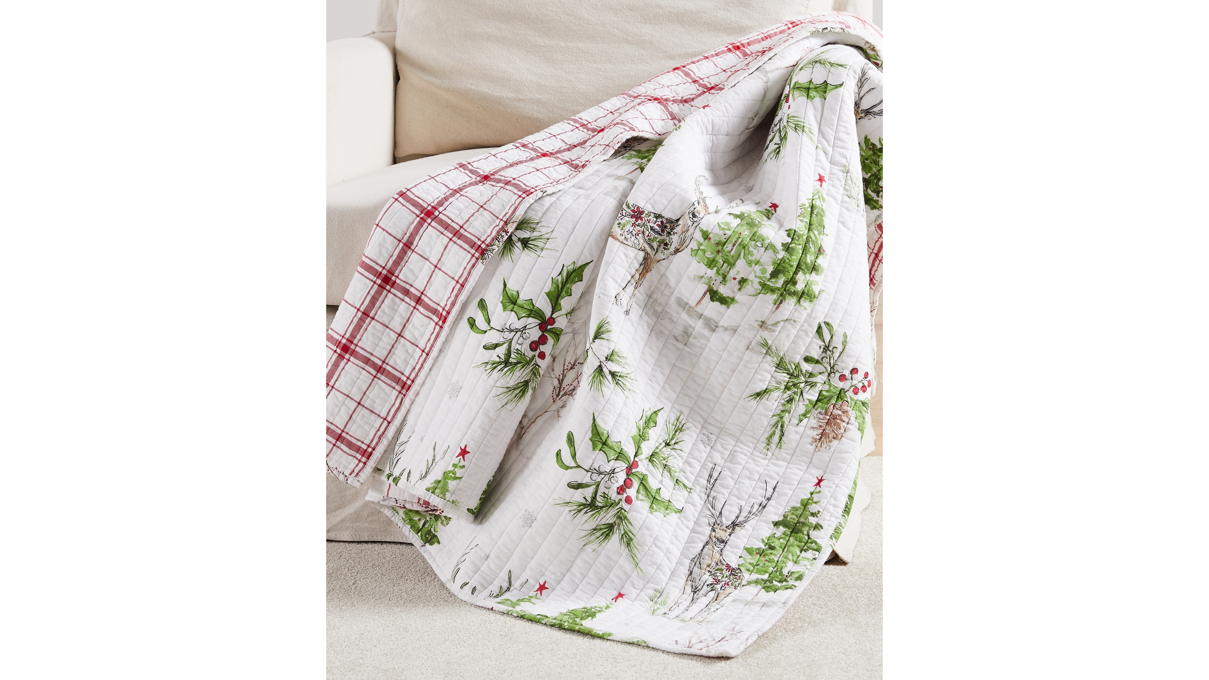 Levtex Sleigh Bells Quilted Throw, 50" x 60"