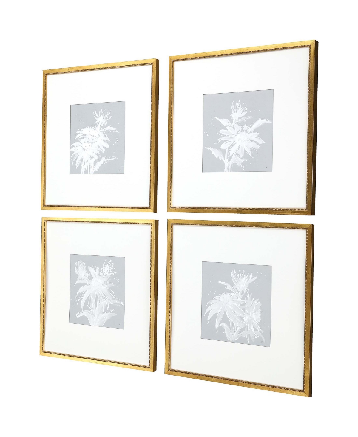 Paragon Picture Gallery Echinacea Framed Art, Set Of 4 In Blue
