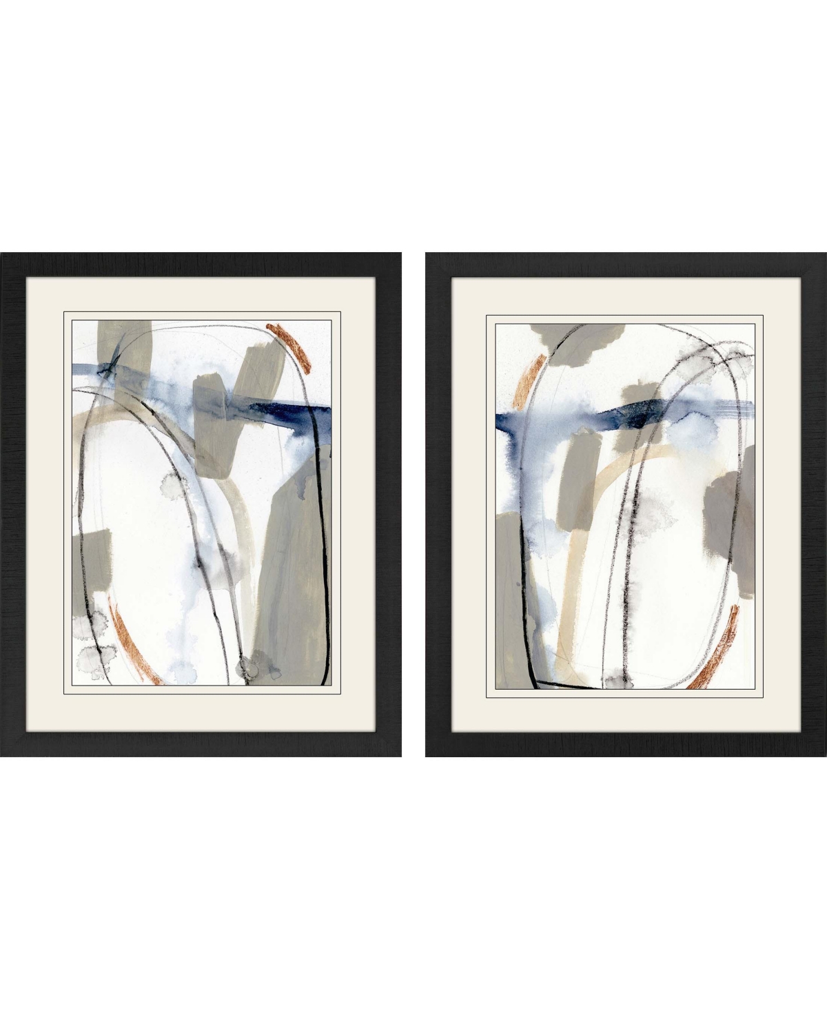 Paragon Picture Gallery Sabine Framed Art, Set Of 2 In Blue