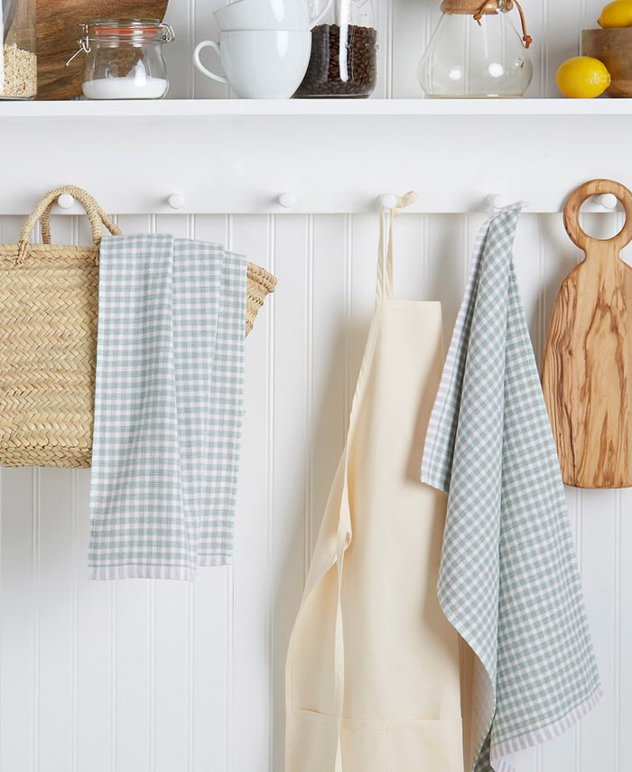 Martha Stewart Check Dual Purpose Kitchen Towel Set 2-Pack Set, 16