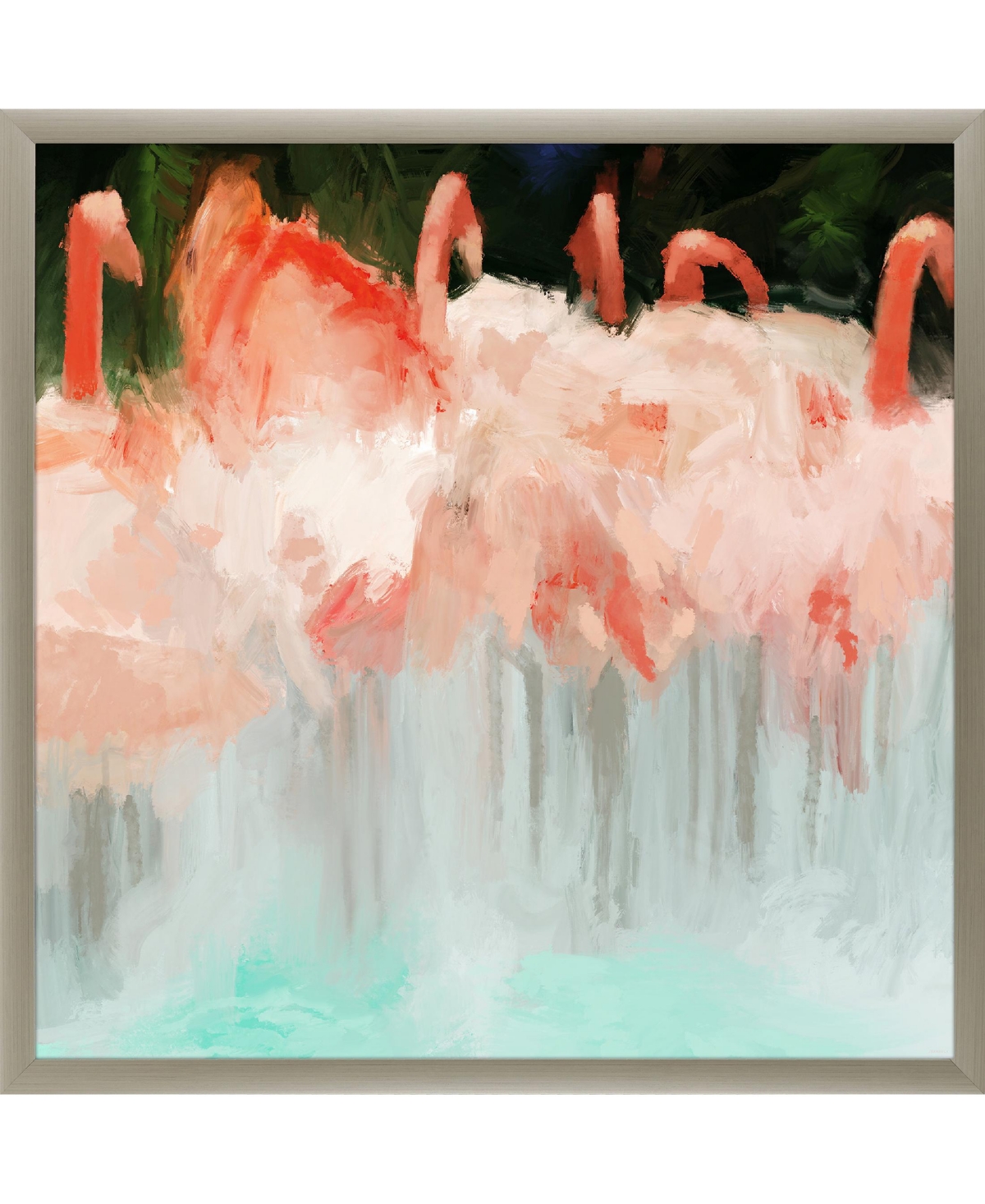 Paragon Picture Gallery Flamingo Dance Canvas In Orange
