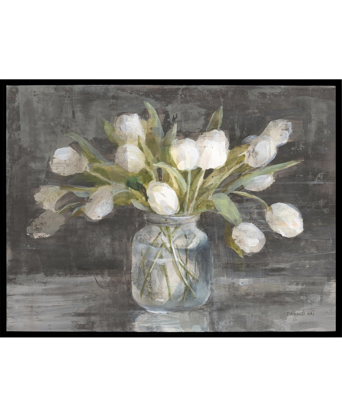 Paragon Picture Gallery April Tulips Canvas In Black