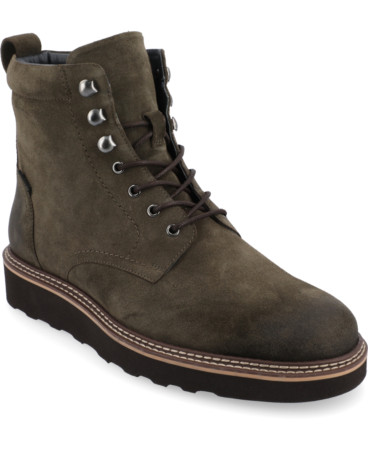365 Men's Model 006 Wedge Sole Lace-Up Boots - Olive
