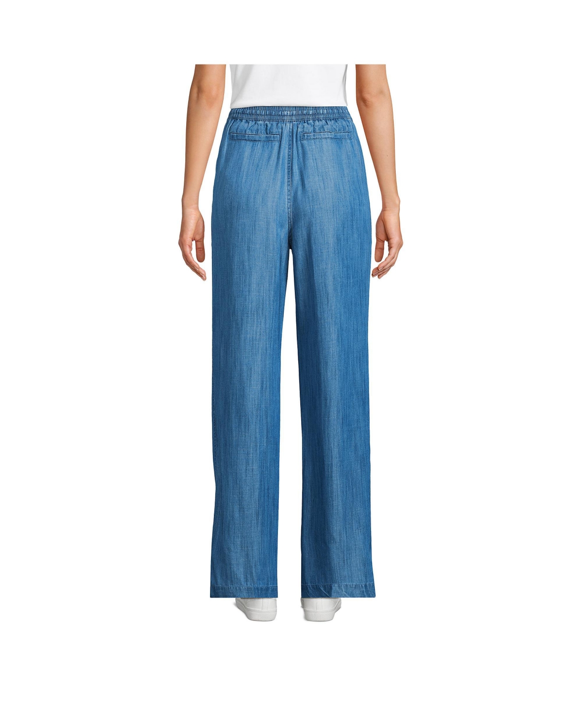 Lands' End Petite Tencel Fiber High Rise Wide Leg Pants