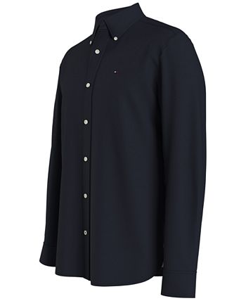 Tommy Hilfiger Men's Custom Fit New England Solid Oxford Shirt - Macy's