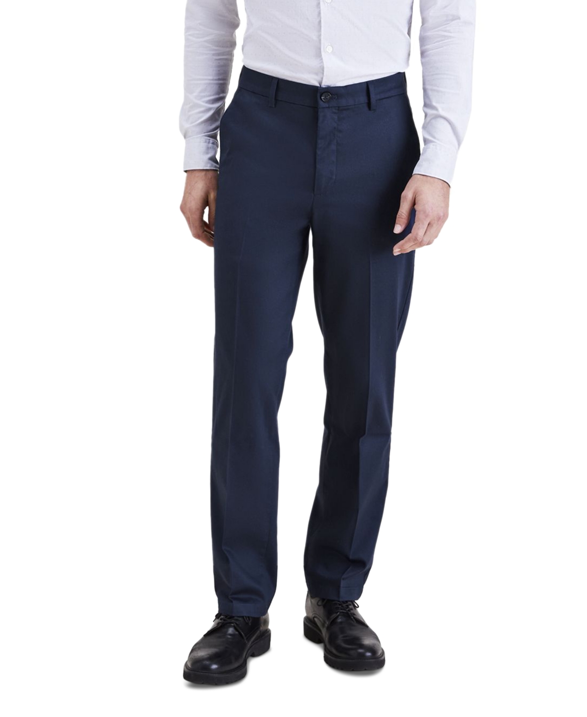 Shop Dockers Men's Signature Straight Fit Iron Free Khaki Pants With Stain Defender In Navy Blazer