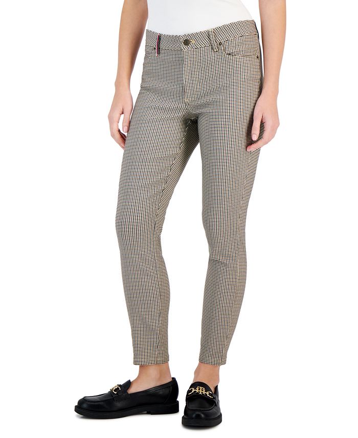 Tommy Hilfiger Women's Plaid Mid Rise Skinny Pants - Macy's