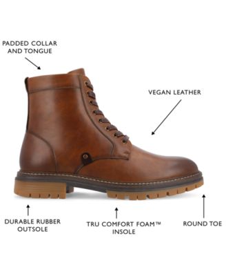 Men's Denver Tru Comfort Foam Plain Toe Lace-Up Ankle Boots