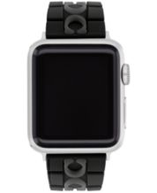 Coach Apple Watch Signature Canvas Strap, 42mm & 44mm - Black