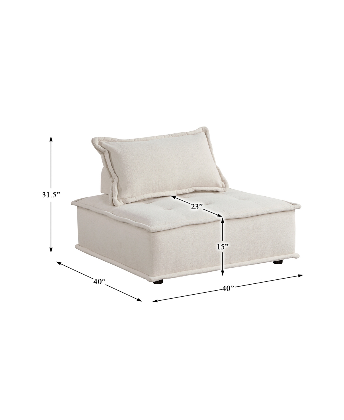 White Label Alexia Modular Accent Chair