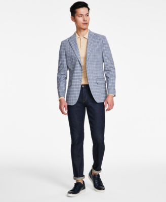 Tommy Hilfiger - Men's Modern-Fit Windowpane Sport Coat