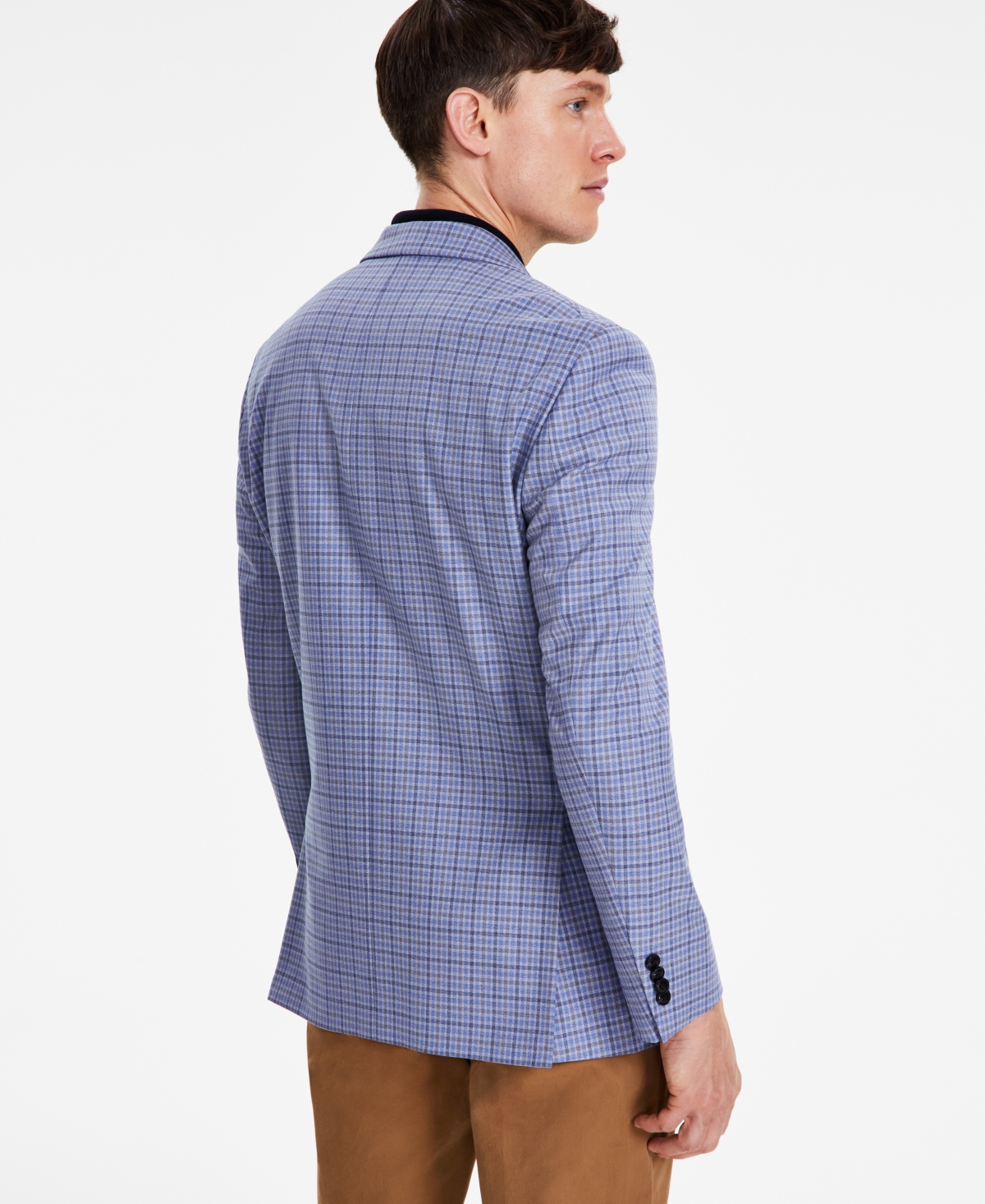 Tommy Hilfiger Men's Modern-Fit Check Sport Coat -grey