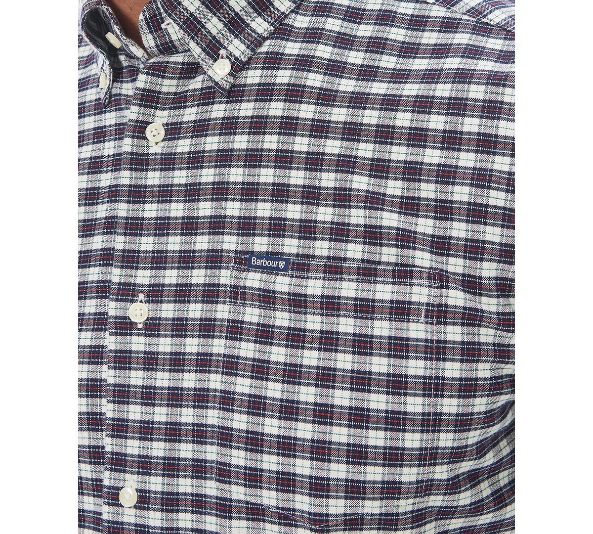 Shop Barbour Men's Emmerson Tailored-fit Highland Check Button-down Oxford Shirt In White