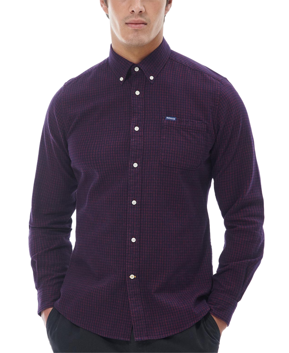Barbour Geston Gingham Tailored Button-down Shirt In Red