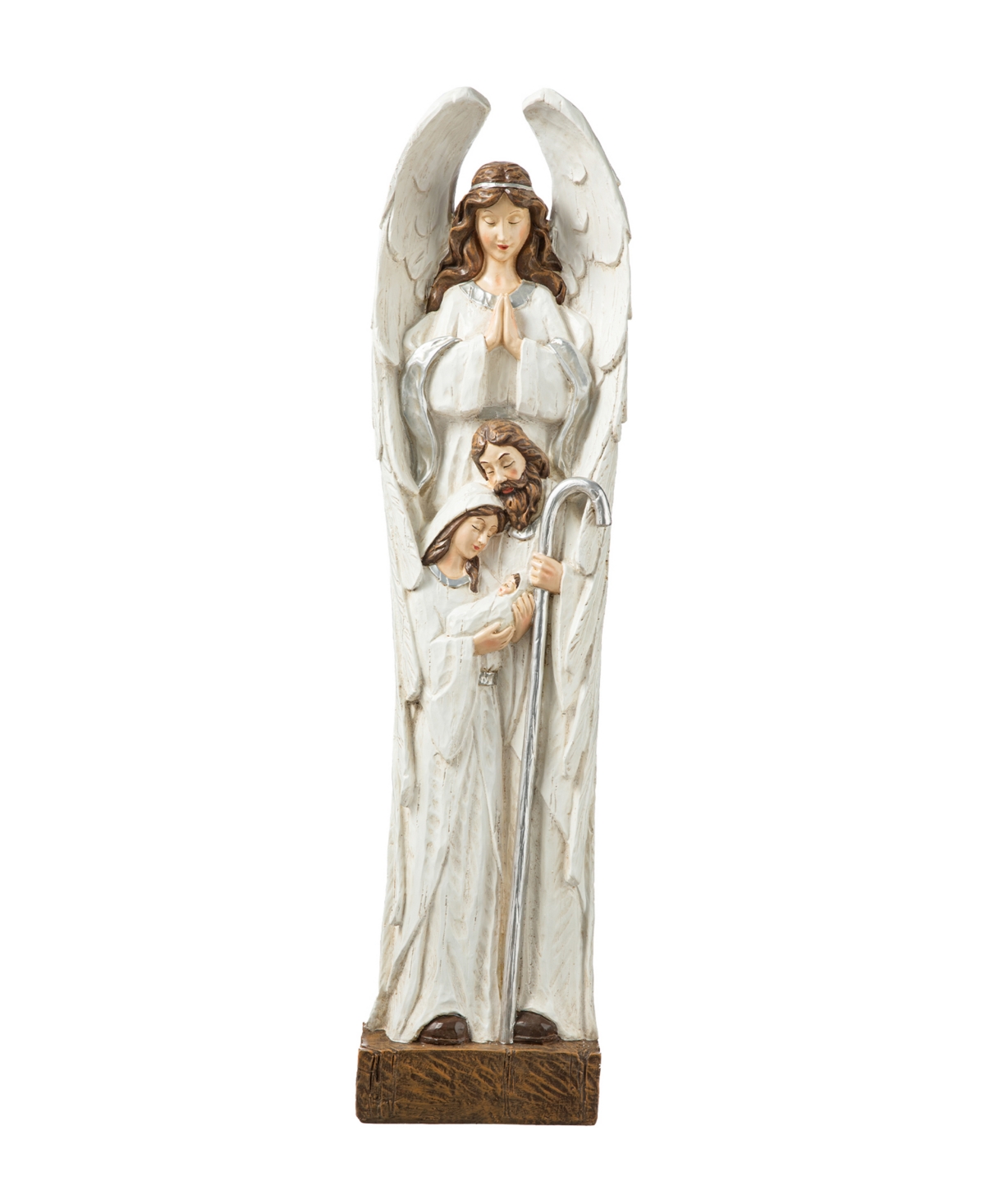 Shop Glitzhome 30.5" H Resin Nativity Angel Figurine In Multi