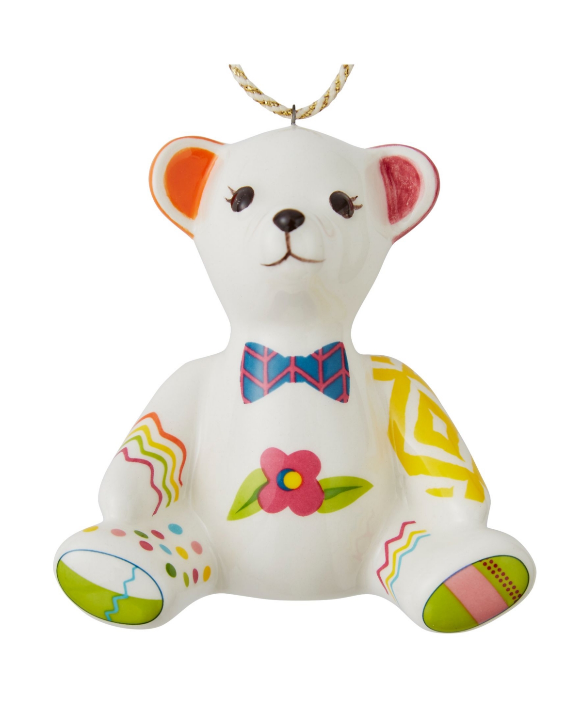 Shop Kit Kemp For Spode Christmas Doodles Willow Bear Patchwork Ornament In Assorted