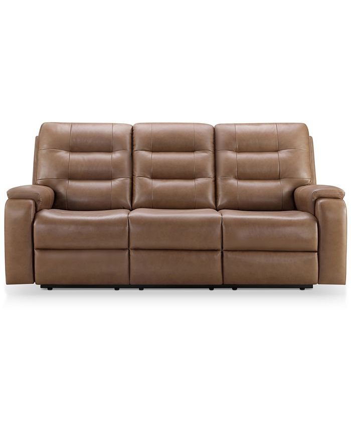 Abbyson Living Waylen 81.5" TopGrain Leather Manual Reclining Sofa