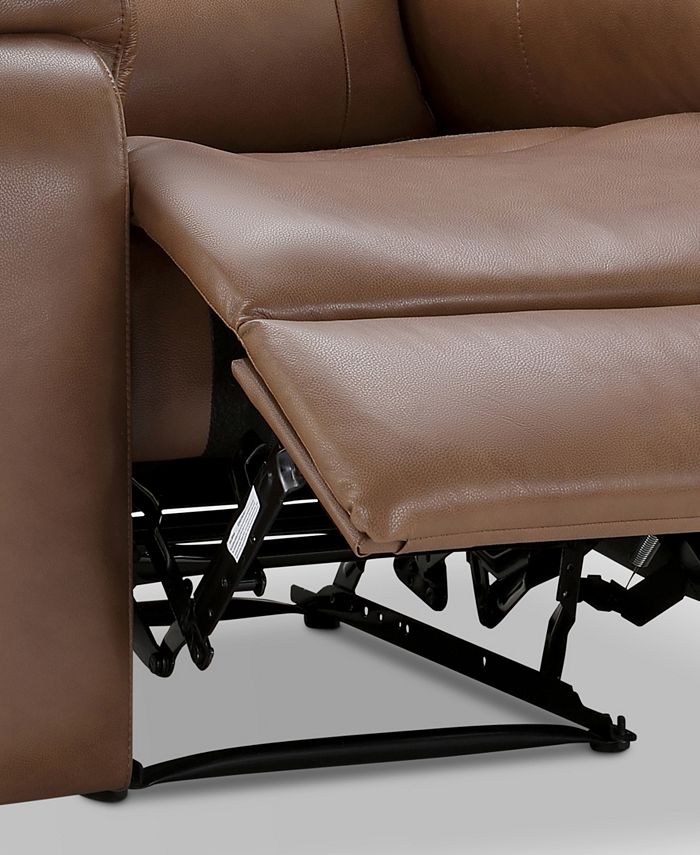 Abbyson Living Waylen 36.3" TopGrain Leather Manual Recliner Macy's