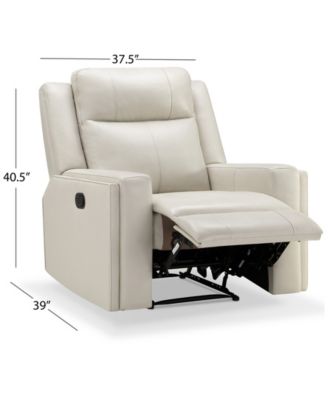 Rhodes 37.5" Top-Grain Leather Manual Recliner