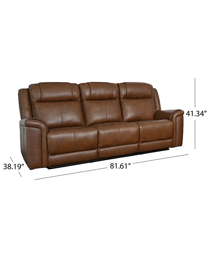 Abbyson Living Gilmore 86.6" Leather Manual Reclining Sofa Macy's