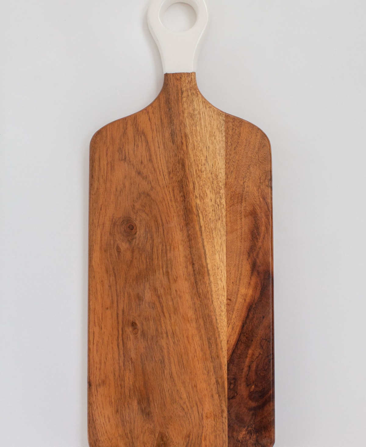 Jeanne Fitz Wood Plus White Collection Acacia Wood Rectangle Charcuterie Board - Brown and White