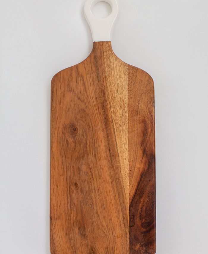 Jeanne Fitz Wood + White Collection Acacia Wood Rectangle Charcuterie Board - Brown