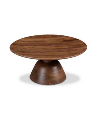 Nels 30" Acacia Wood Round Coffee Table