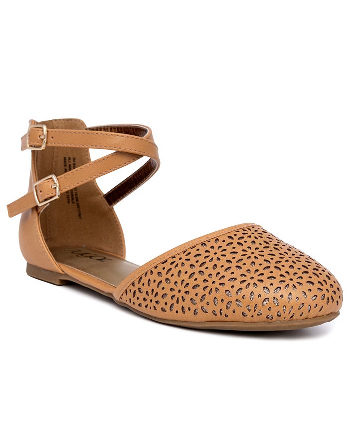 Sugar Little Girls Banana Bread Ankle Strap Round Toe Flats Macy s